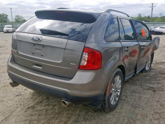 2FMDK3JC6DBC70260 - 2013 FORD EDGE SEL BROWN photo 4