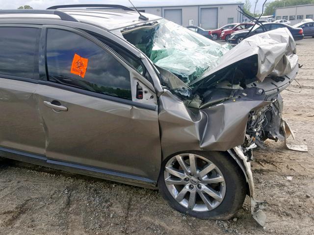 2FMDK3JC6DBC70260 - 2013 FORD EDGE SEL BROWN photo 9