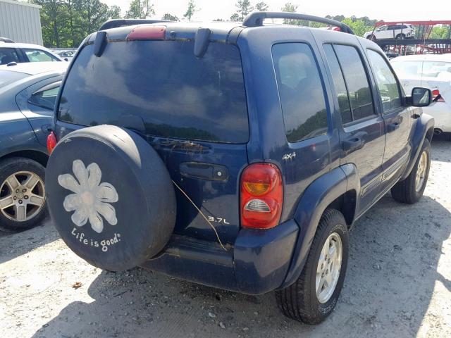 1J4GL58K42W155797 - 2002 JEEP LIBERTY LI BLUE photo 4