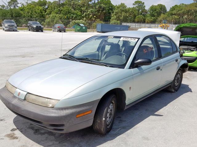 1G8ZH5281VZ106387 - 1997 SATURN SL1 GREEN photo 2