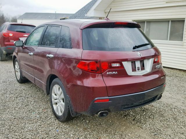 5J8TB1H53BA005804 - 2011 ACURA RDX TECHNO BURGUNDY photo 3