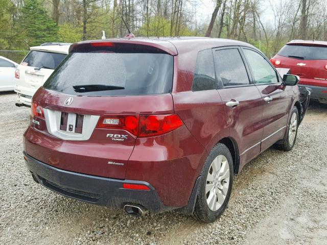 5J8TB1H53BA005804 - 2011 ACURA RDX TECHNO BURGUNDY photo 4