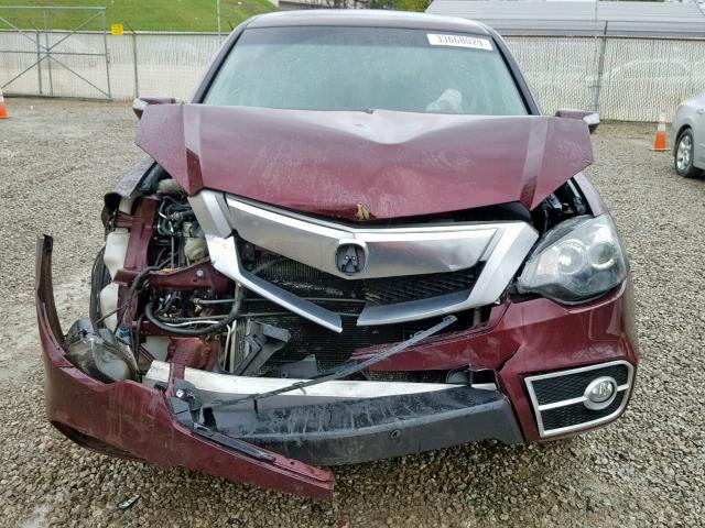 5J8TB1H53BA005804 - 2011 ACURA RDX TECHNO BURGUNDY photo 9