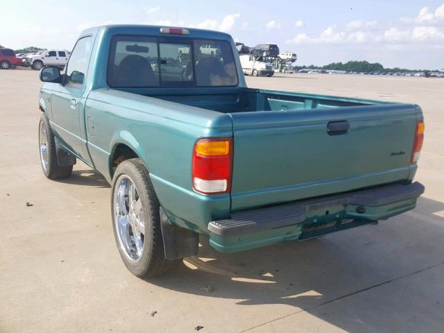 1FTYR11U6WPA53608 - 1998 FORD RANGER GREEN photo 3