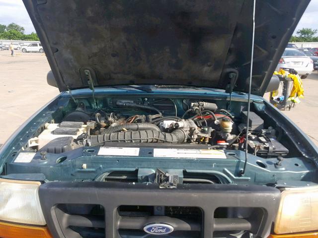 1FTYR11U6WPA53608 - 1998 FORD RANGER GREEN photo 7