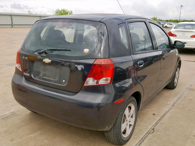 KL1TD66666B553739 - 2006 CHEVROLET AVEO BASE Қара фото 4