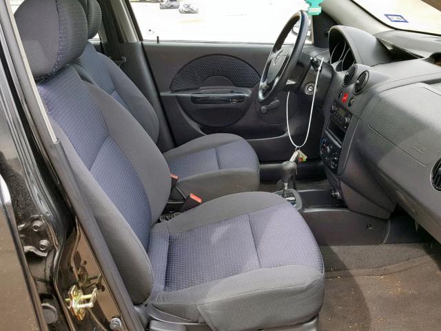 KL1TD66666B553739 - 2006 CHEVROLET AVEO BASE Қара фото 5