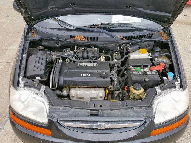 KL1TD66666B553739 - 2006 CHEVROLET AVEO BASE Қара фото 7