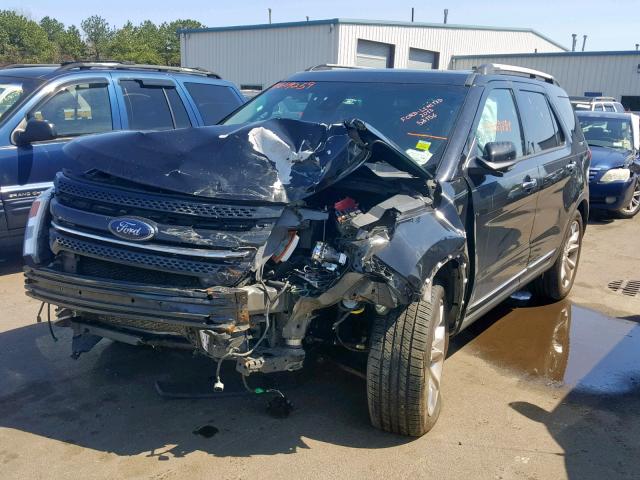 1FM5K7F95DGB53156 - 2013 FORD EXPLORER L BLACK photo 2