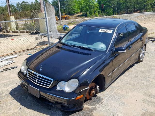 WDBRF40J35A817274 - 2005 MERCEDES-BENZ C 230K SPO BLACK photo 2