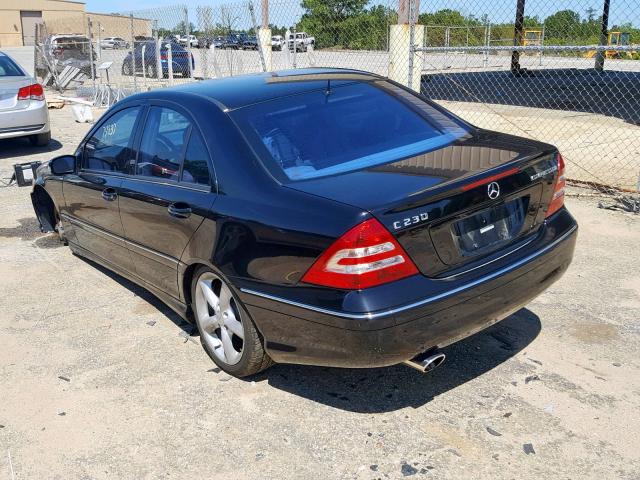 WDBRF40J35A817274 - 2005 MERCEDES-BENZ C 230K SPO BLACK photo 3