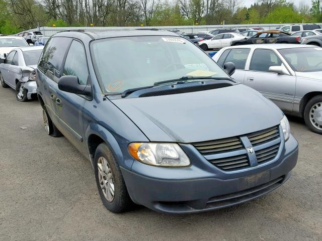 1D4GP25R57B176637 - 2007 DODGE CARAVAN SE BLUE photo 1