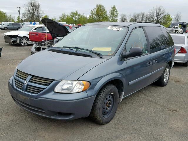 1D4GP25R57B176637 - 2007 DODGE CARAVAN SE BLUE photo 2