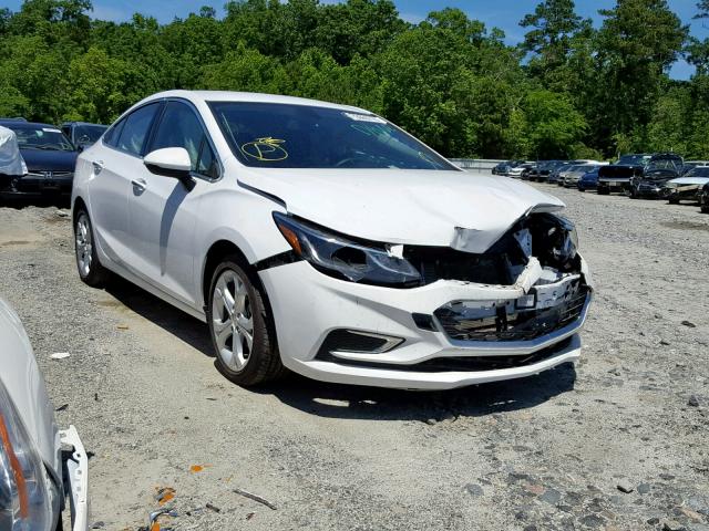 1G1BF5SMXJ7225919 - 2018 CHEVROLET CRUZE PREM WHITE photo 1