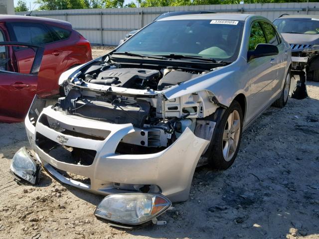 1G1ZB5EB3AF212228 - 2010 CHEVROLET MALIBU LS SILVER photo 2