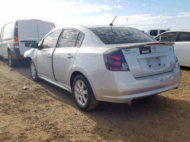 3N1AB6AP7CL608878 - 2012 NISSAN SENTRA 2.0 SILVER photo 3