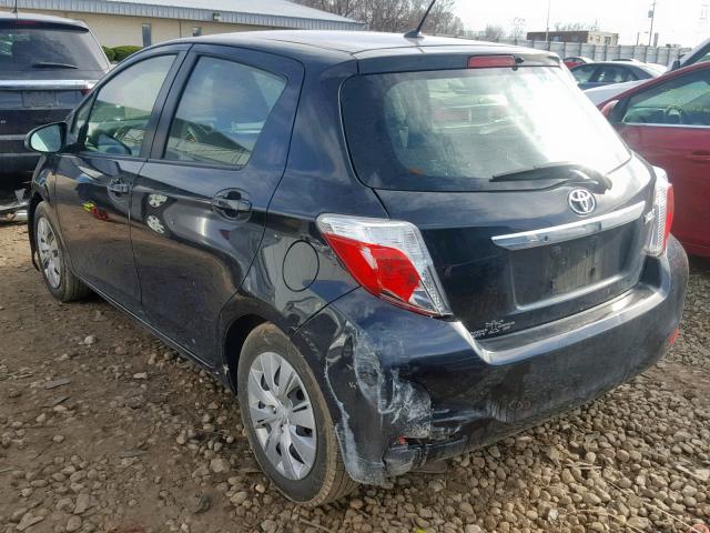 JTDKTUD34CD502633 - 2012 TOYOTA YARIS BLACK photo 3