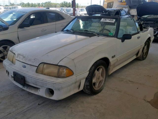 1FACP45E4PF128288 - 1993 FORD MUSTANG GT WHITE photo 2