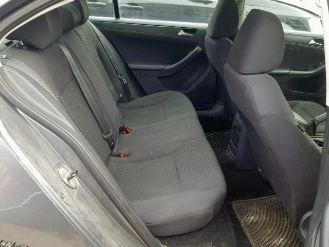 3VW2K7AJ3EM308302 - 2014 VOLKSWAGEN JETTA BASE GRAY photo 6