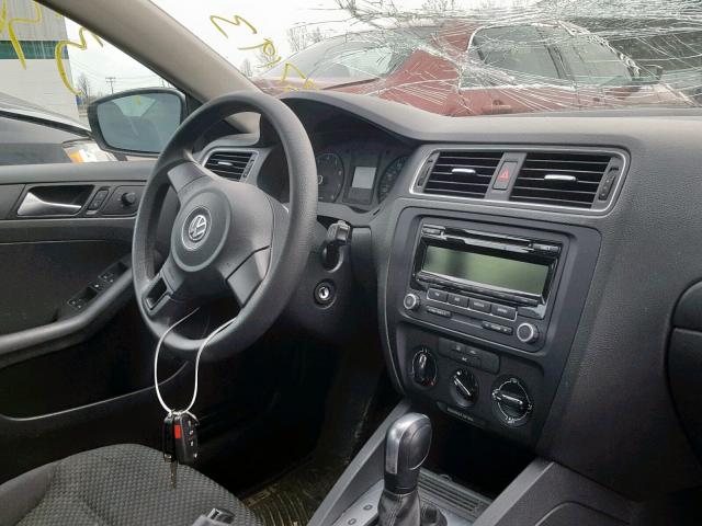 3VW2K7AJ3EM308302 - 2014 VOLKSWAGEN JETTA BASE GRAY photo 9