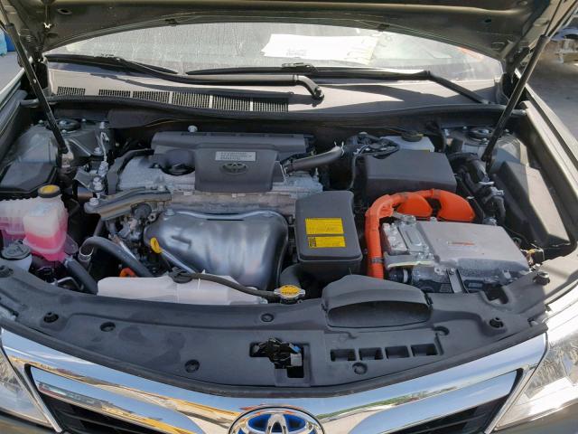 4T1BD1FK7CU052214 - 2012 TOYOTA CAMRY HYBR GRAY photo 7