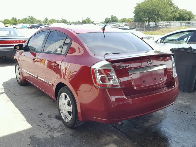 3N1AB6AP5BL698921 - 2011 NISSAN SENTRA 2.0 BURGUNDY photo 3