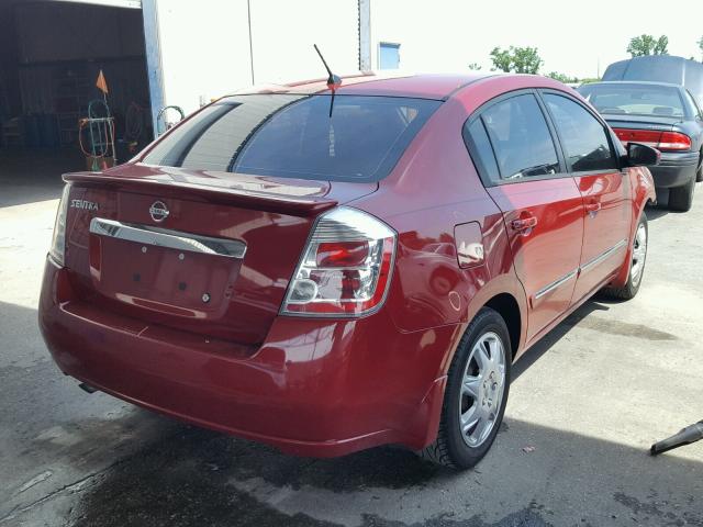 3N1AB6AP5BL698921 - 2011 NISSAN SENTRA 2.0 BURGUNDY photo 4