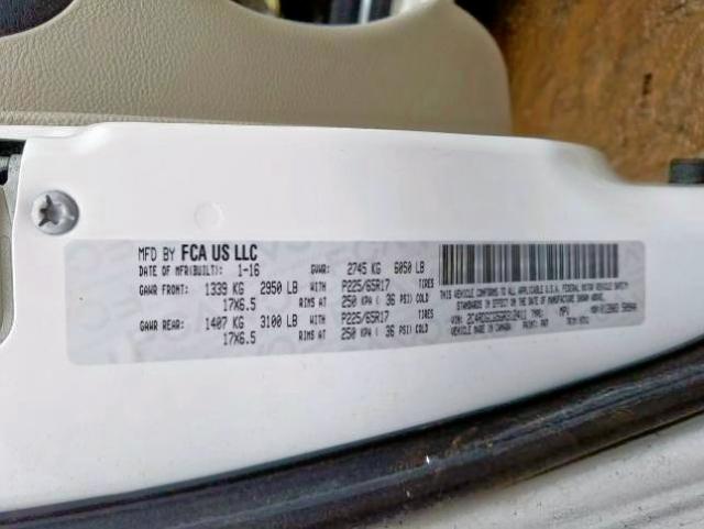 2C4RDGCG5GR312411 - 2016 DODGE GRAND CARAVAN SXT  photo 10