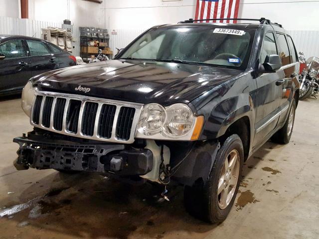 1J4HS58N95C585896 - 2005 JEEP GRAND CHER BLACK photo 2