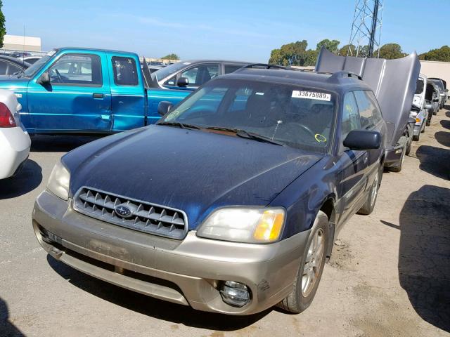 4S3BH675047639790 - 2004 SUBARU LEGACY OUT BLUE photo 2