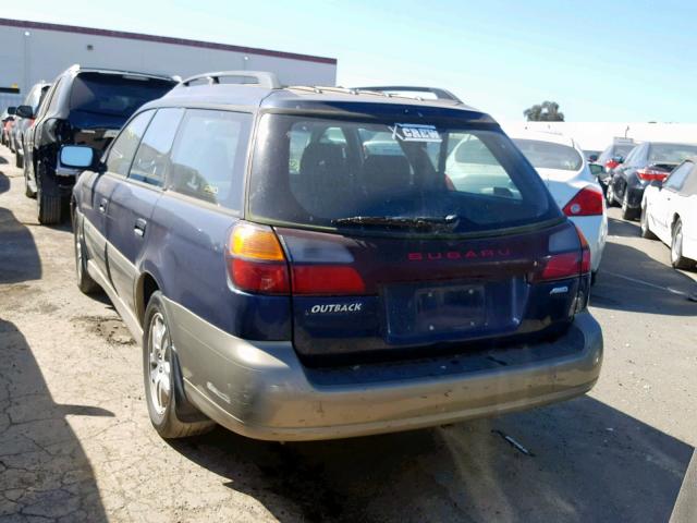 4S3BH675047639790 - 2004 SUBARU LEGACY OUT BLUE photo 3