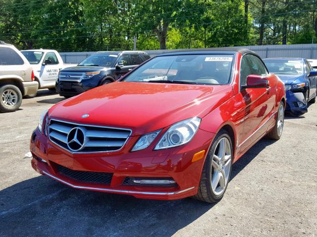 WDDKK5KF3CF167185 - 2012 MERCEDES-BENZ E 350 RED photo 2