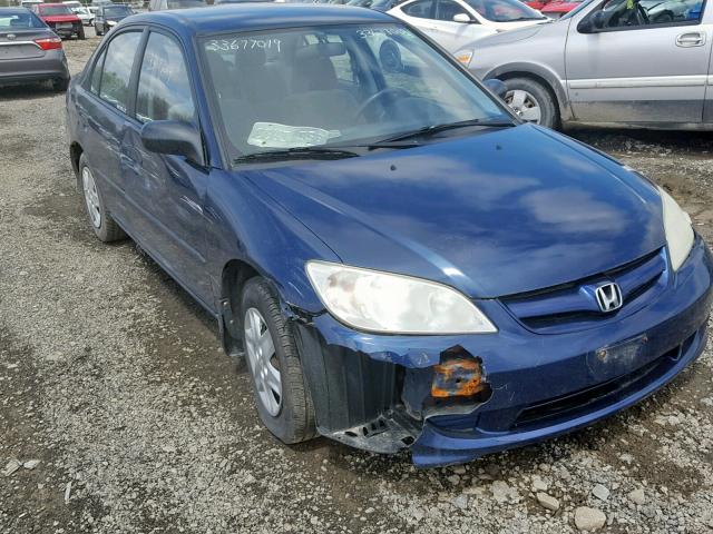 2HGES16325H001338 - 2005 HONDA CIVIC DX V BLUE photo 1