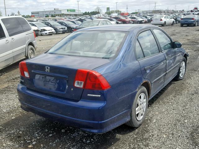 2HGES16325H001338 - 2005 HONDA CIVIC DX V BLUE photo 4