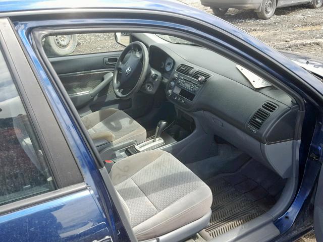 2HGES16325H001338 - 2005 HONDA CIVIC DX V BLUE photo 5