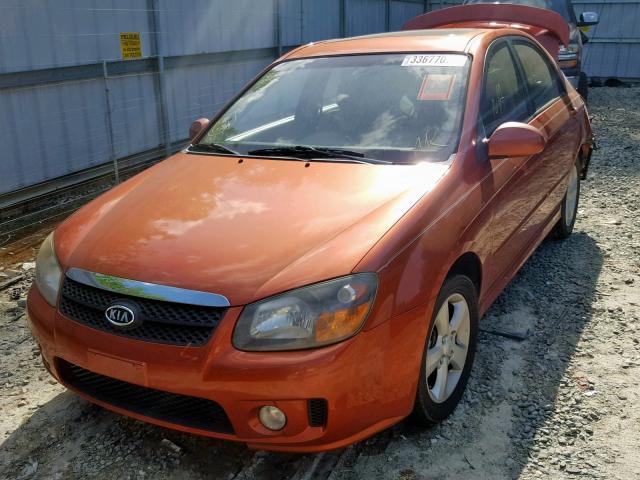 KNAFE121985016779 - 2008 KIA SPECTRA EX ORANGE photo 2