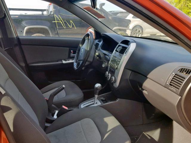 KNAFE121985016779 - 2008 KIA SPECTRA EX ORANGE photo 5