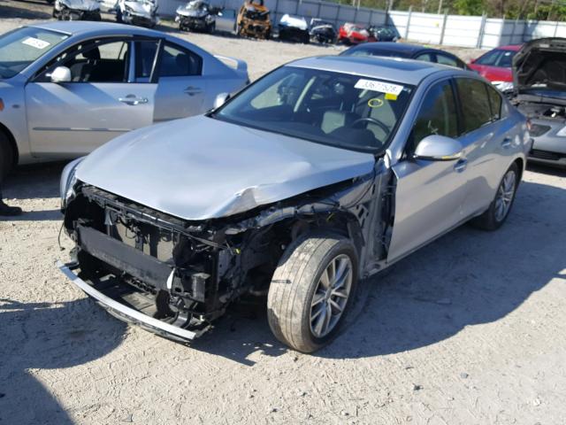 JN1BV7AR0EM691646 - 2014 INFINITI Q50 BASE SILVER photo 2