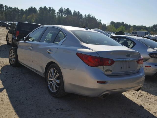 JN1BV7AR0EM691646 - 2014 INFINITI Q50 BASE SILVER photo 3