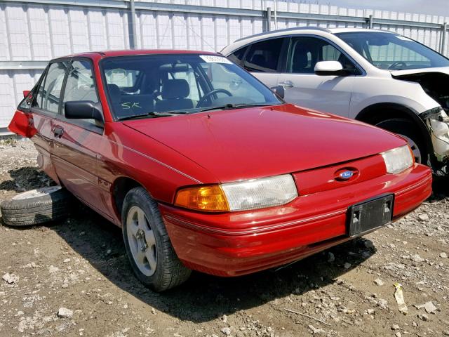 1FABP14J6NW175439 - 1992 FORD ESCORT LX RED photo 1