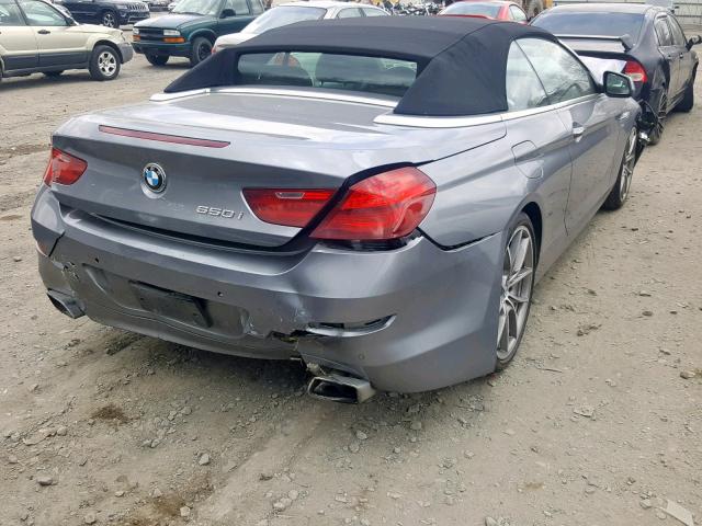 WBALZ5C51CC619701 - 2012 BMW 650 XI GRAY photo 4