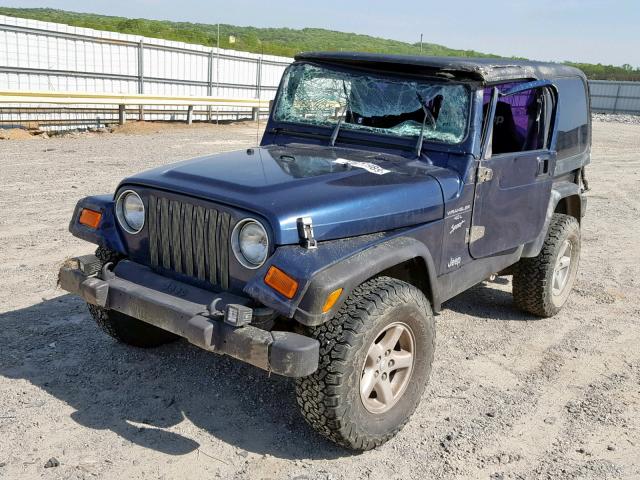 1J4FA49S6YP787018 - 2000 JEEP WRANGLER / BLUE photo 2