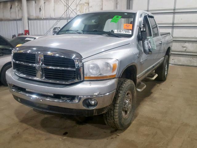 1D7KS28C06J188220 - 2006 DODGE RAM 2500 S SILVER photo 2