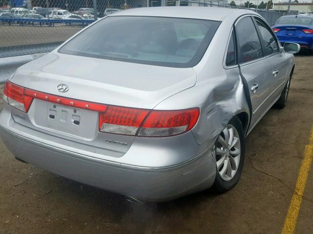 KMHFC46FX7A188661 - 2007 HYUNDAI AZERA SE SILVER photo 4