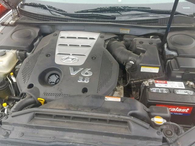 KMHFC46FX7A188661 - 2007 HYUNDAI AZERA SE SILVER photo 7