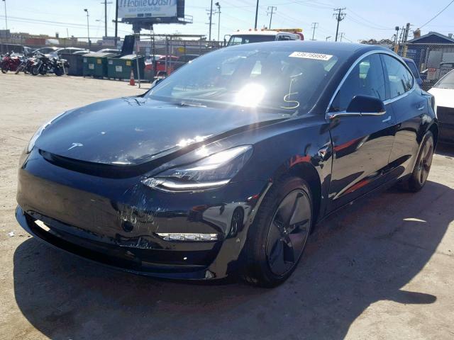 5YJ3E1EA4JF152033 - 2018 TESLA MODEL 3 BLACK photo 2