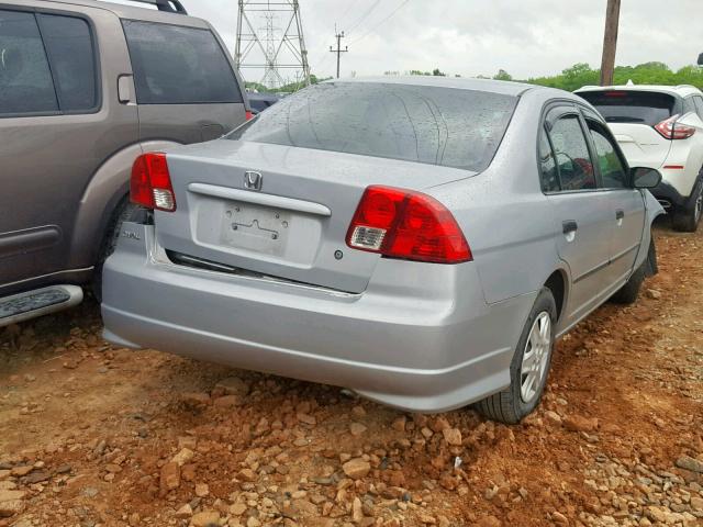 1HGES16355L029959 - 2005 HONDA CIVIC DX V SILVER photo 4