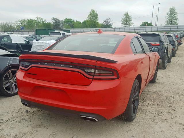 2C3CDXHG3JH179339 - 2018 DODGE CHARGER SX RED photo 4