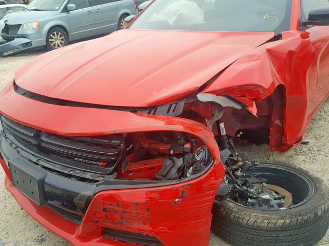 2C3CDXHG3JH179339 - 2018 DODGE CHARGER SX RED photo 9