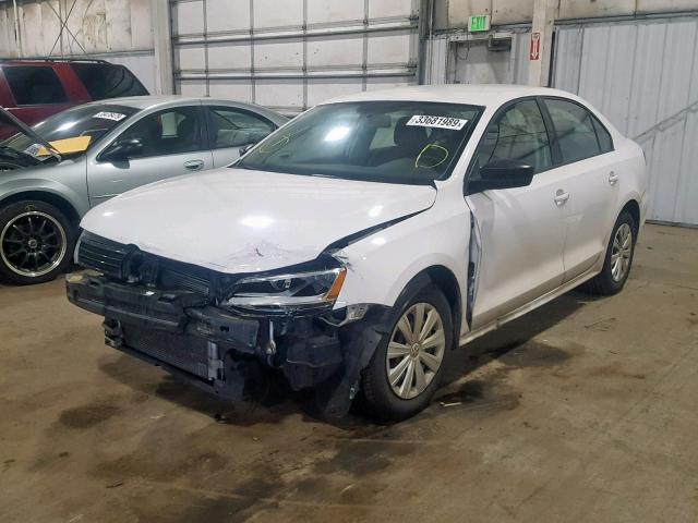 3VW2K7AJ3DM383239 - 2013 VOLKSWAGEN JETTA BASE WHITE photo 2